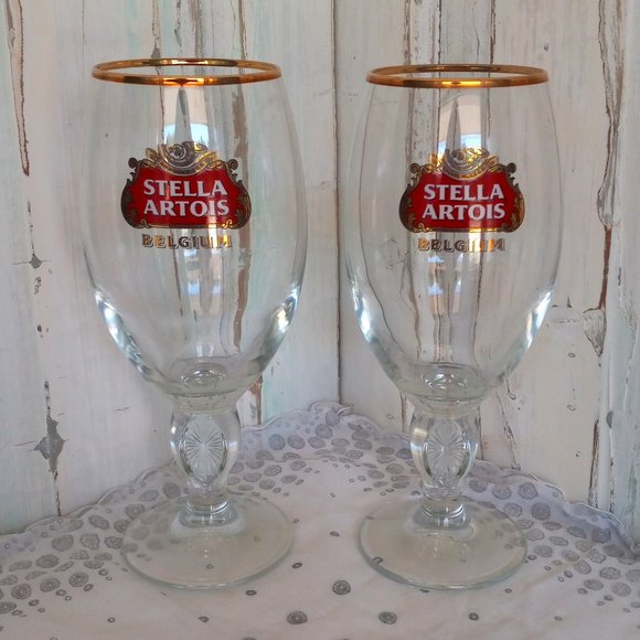 Pair of Stella Artois 33 Centiliter Beer Chalices - Picture 1 of 7